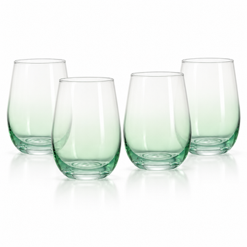 Danny Home Mint Green Rounded Glass Set - 330 ml