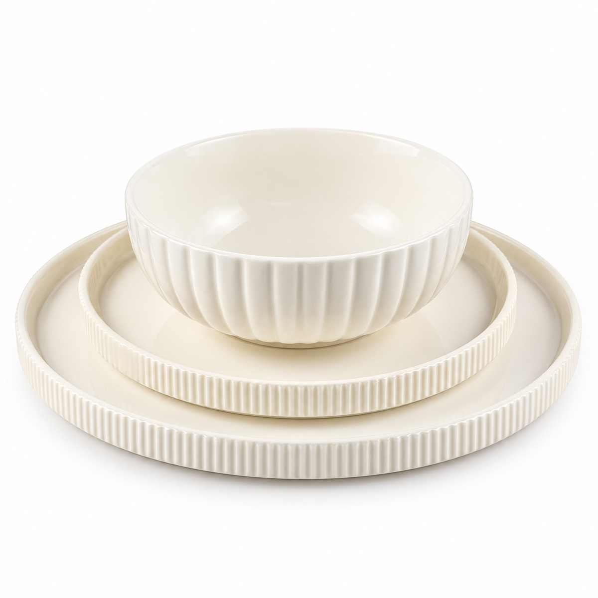 DANNY HOME FLUTED BOWL & PLATE SET