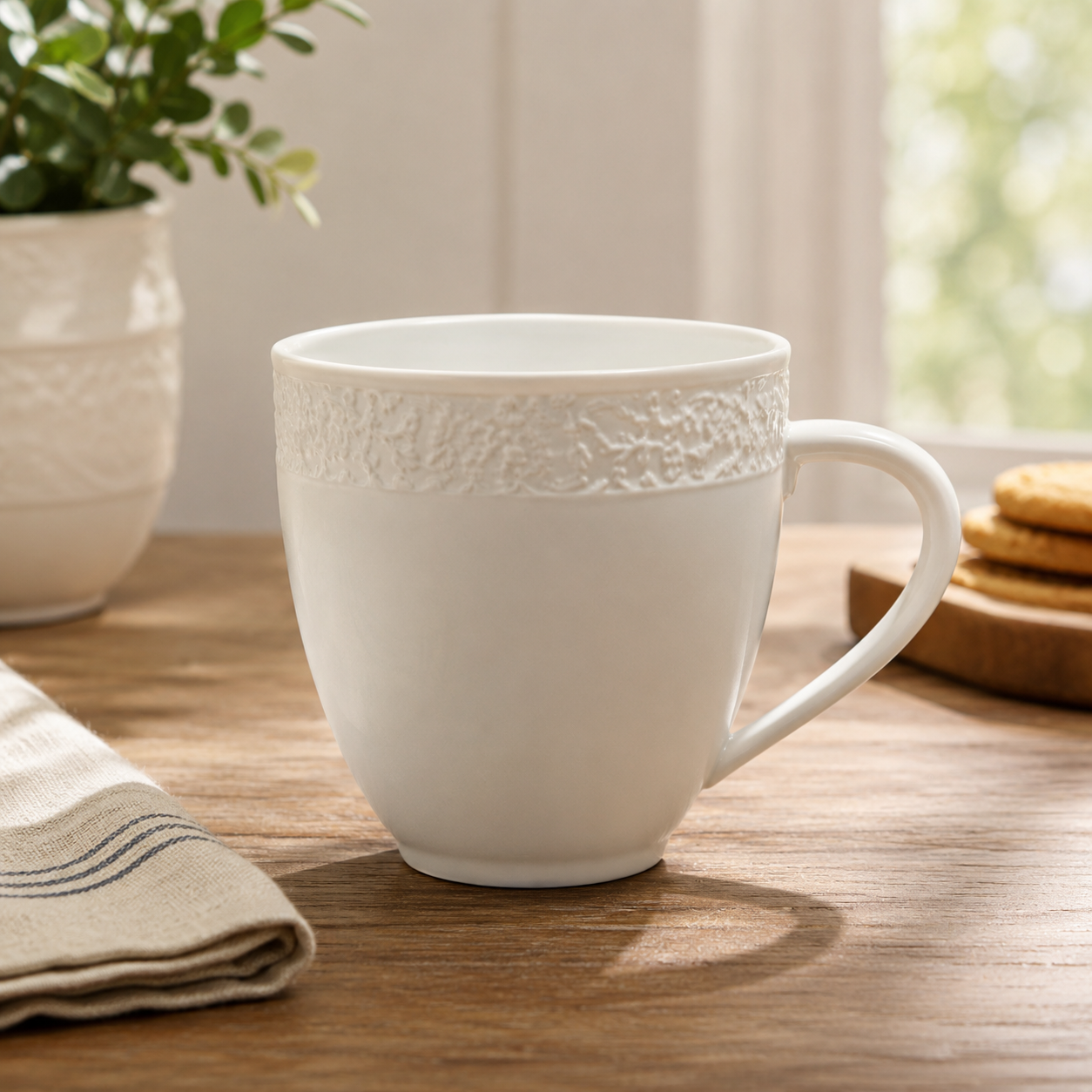 WINSOR ENGLAND EMBOSSED CERAMIC MUG