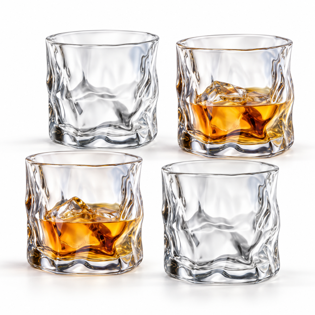 Danny Home 4 Faceted Glass Set - 280 ml