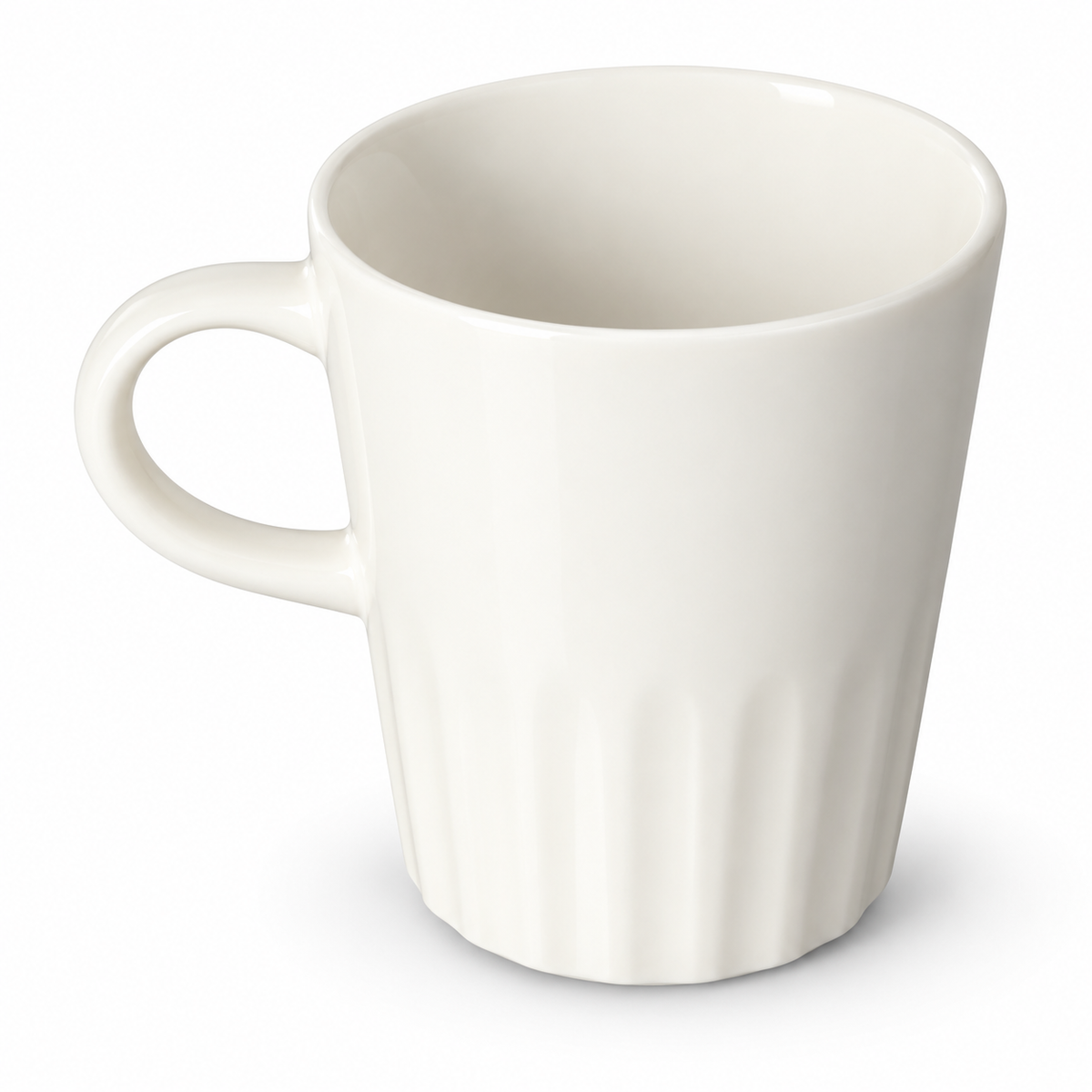 DANNY HOME WHITE FLUTED MUG - 350 ML