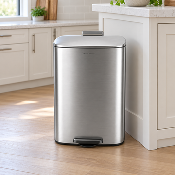 DANNY HOME SILVER RECTANGULAR PEDAL TRASH BIN