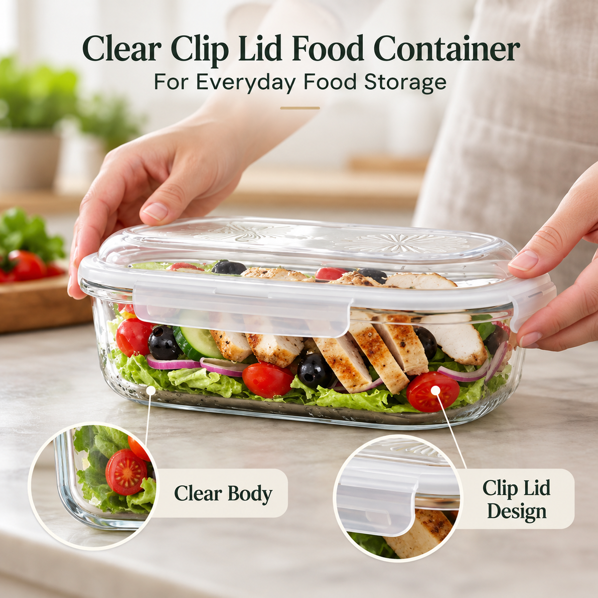 Limon Clear Clip Lid Food Container