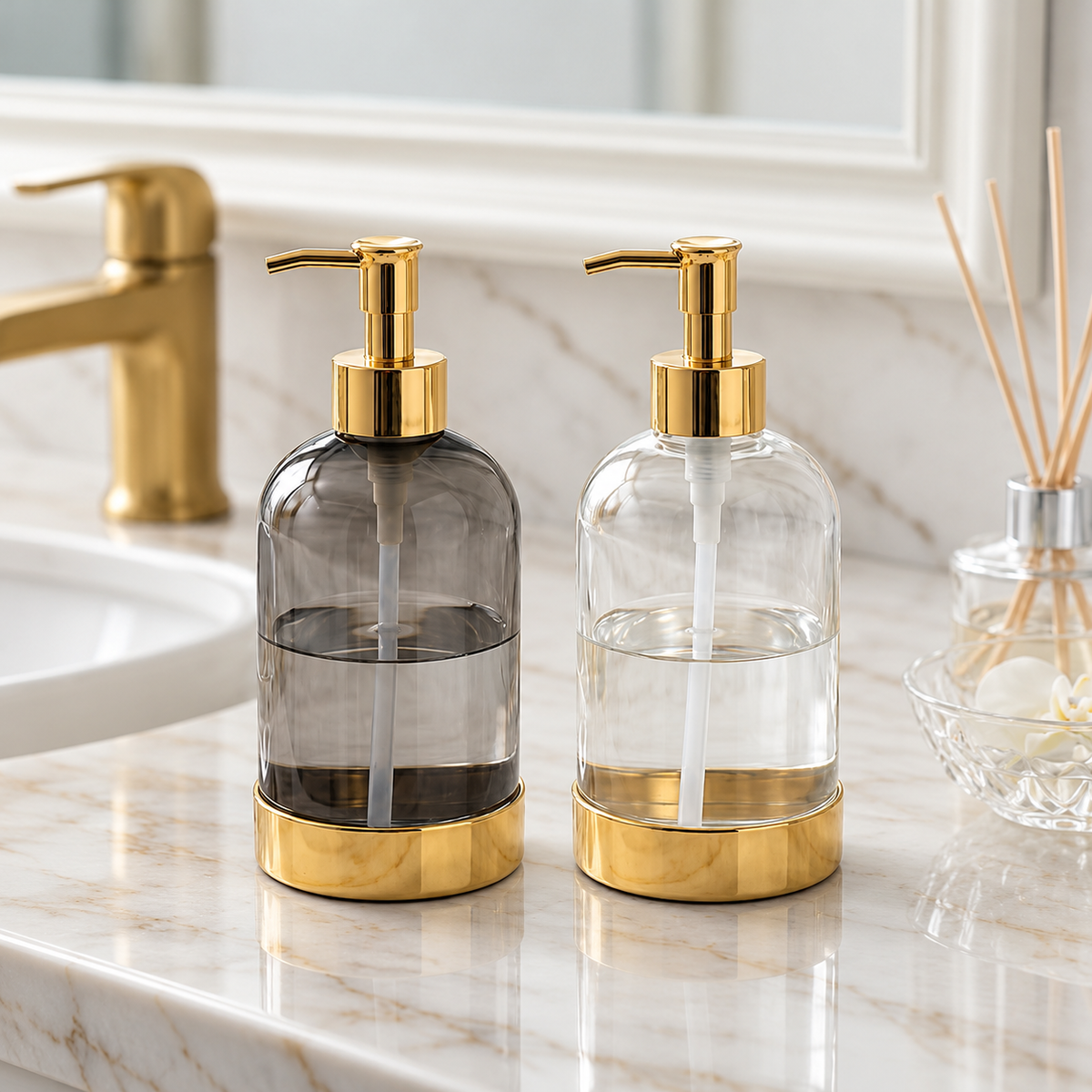 Gold Base Soap Dispenser - 1 Piece