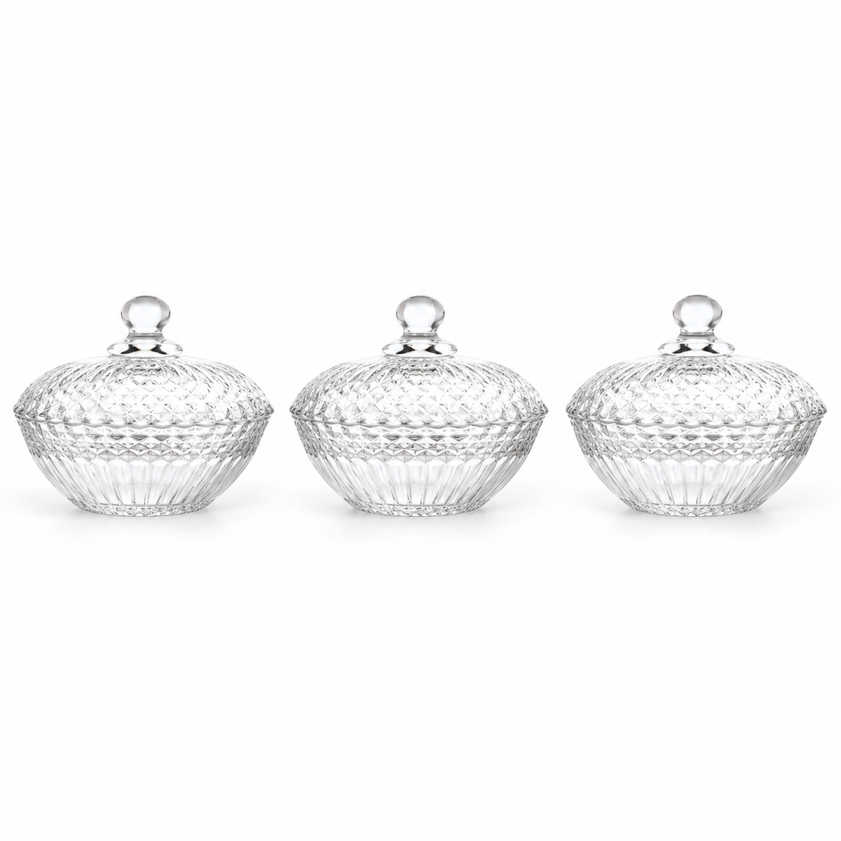 Danny Home 3 Piece Lidded Bowl Set - 12 x 5.5 cm