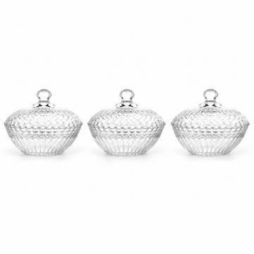 Danny Home 3 Piece Lidded Bowl Set - 12 x 5.5 cm