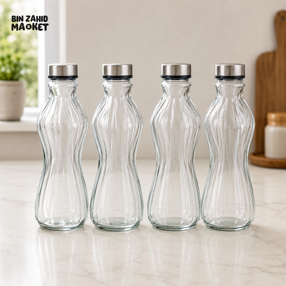 DANNY HOME 1 PIECE GLASS WATER BOTTLE WITH STAINLESS STEEL LID - 500ml