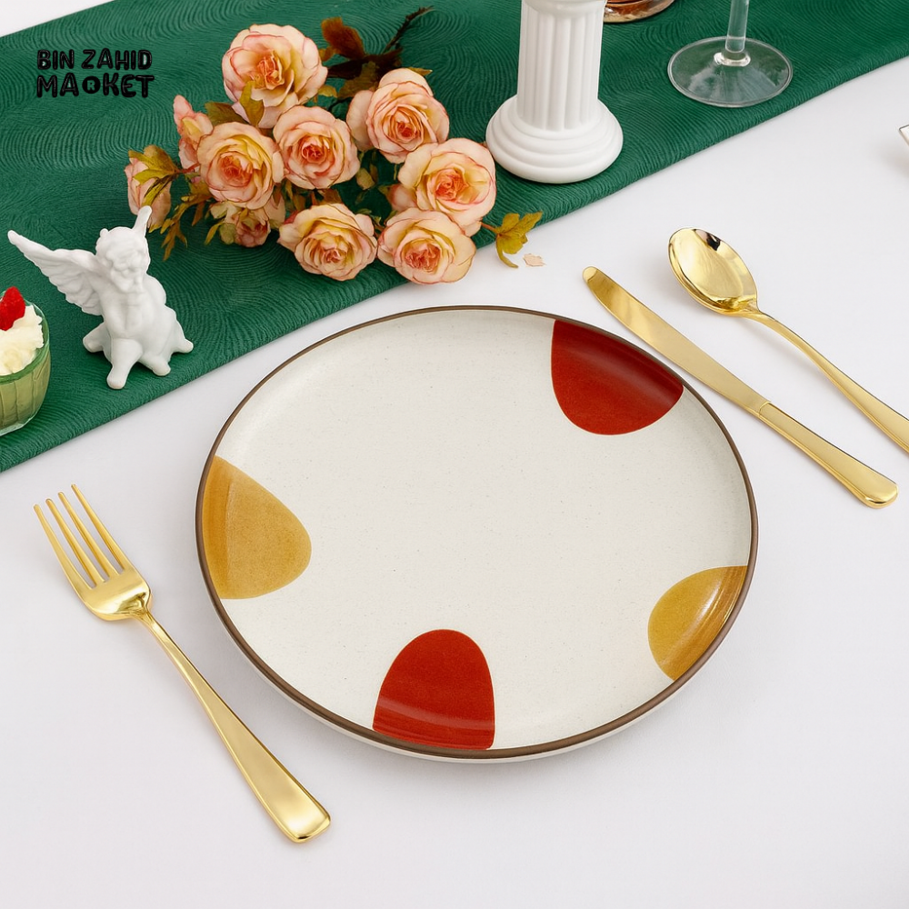 DANNY HOME 10.5’’ DINNER PLATE – PREMIUM CERAMIC DINING PLATE FOR EVERYDAY & SPECIAL OCCASIONS T33 01