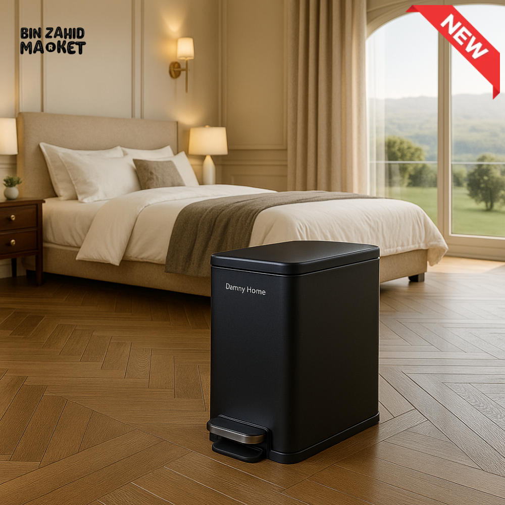 DANNY HOME 10 LITRE LUXURY VILLA PEDAL BIN RECTANGULAR BLACK LJT10 10 2