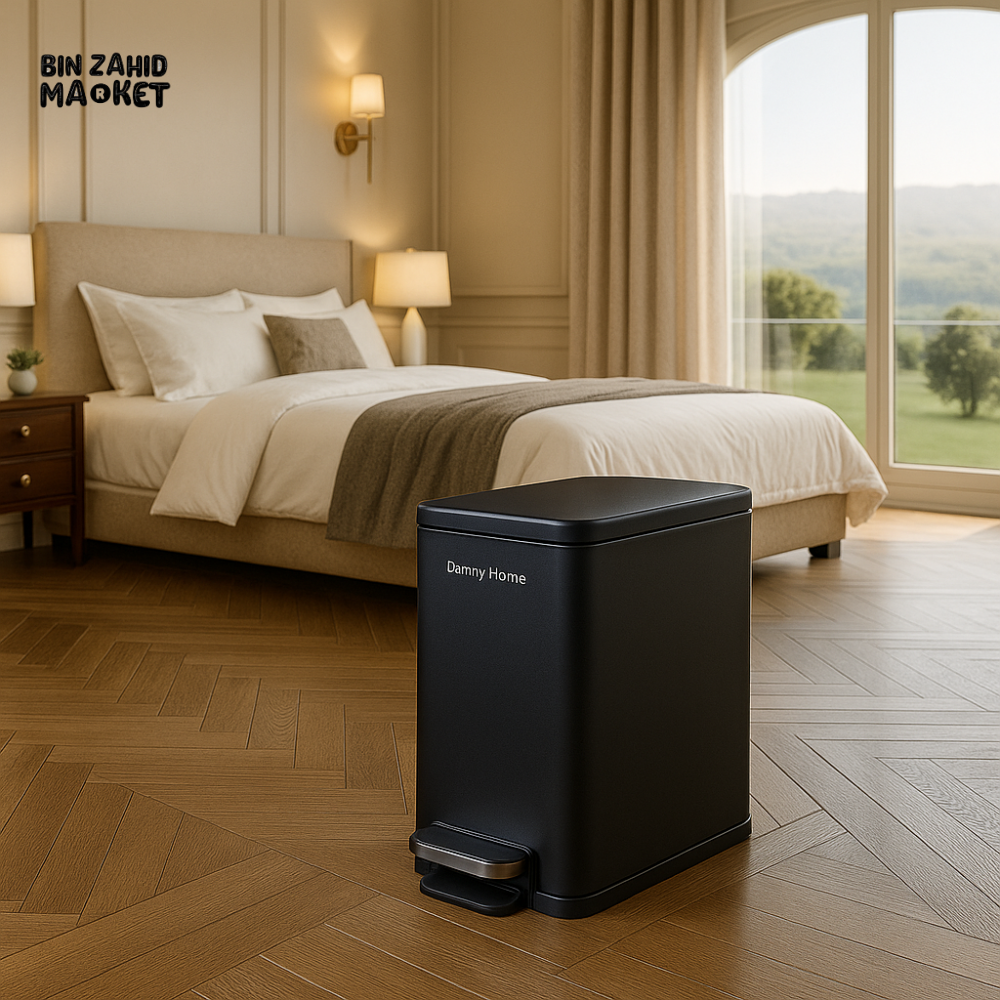 DANNY HOME 10 LITRE LUXURY VILLA PEDAL BIN RECTANGULAR BLACK LJT10 10 2
