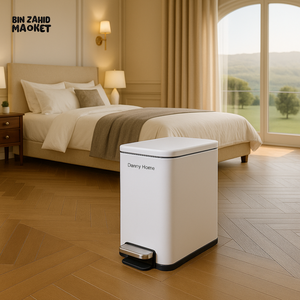 DANNY HOME 10 LITRE LUXURY VILLA PEDAL BIN RECTANGULAR WHITE LJT10 10 3