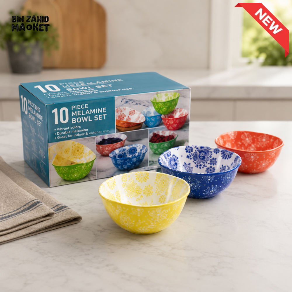 DANNY HOME 10-PIECE JAPANESE STYLE PORCELAIN DINNER BOWL SET 4.75’’ ASSORTED DESIGNS SE-019