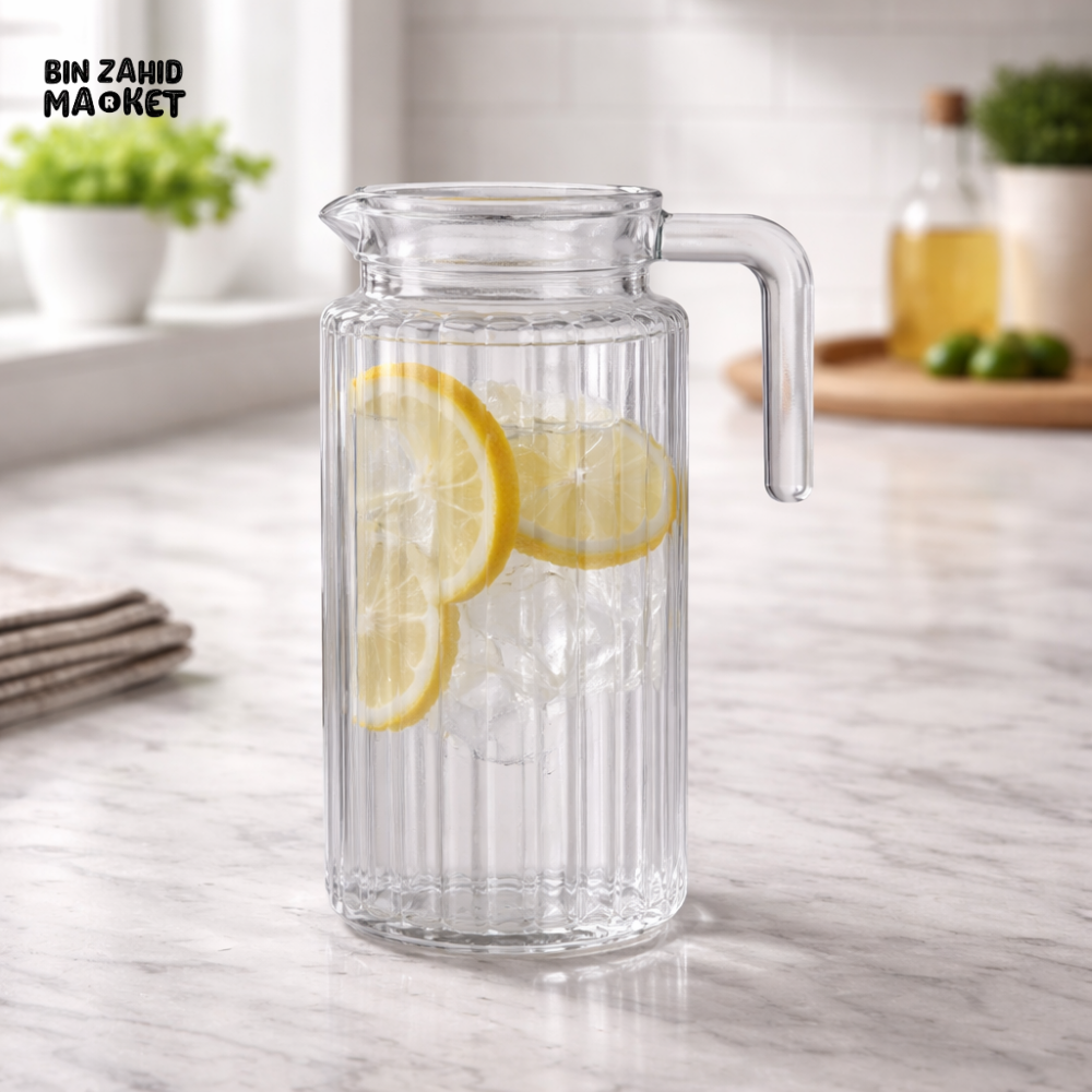 DANNY HOME 1000ML GLASS WATER JUG WITH HANDLE -1988-191