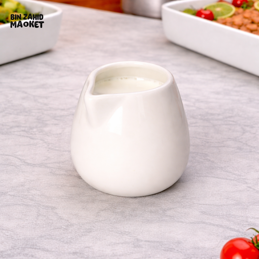 DANNY HOME 100ML CERAMIC MILK JUG – MINI CREAMER POURER FOR COFFEE TEA & CAFÉ SERVING - BW20-83