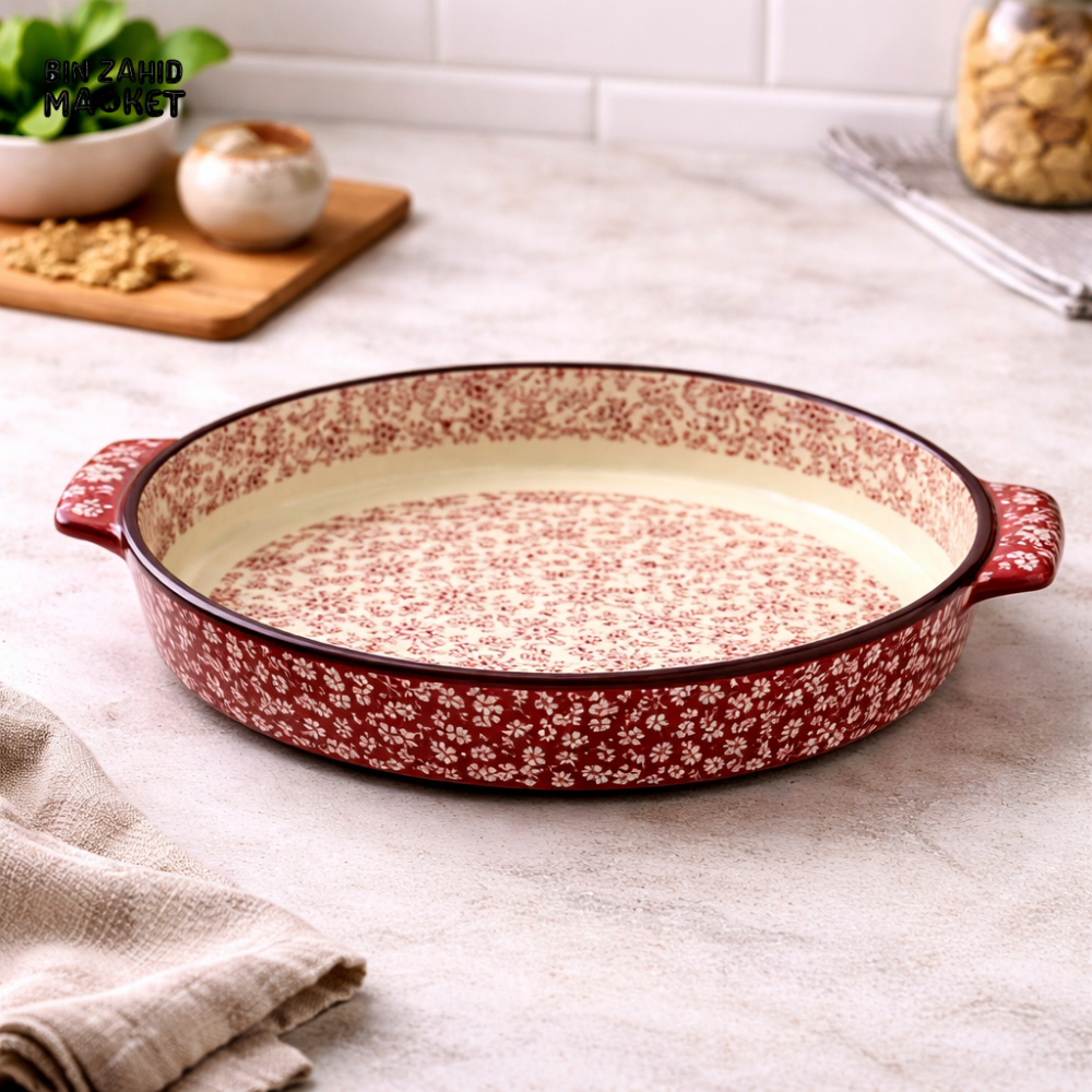 DANNY HOME 11 INCH CERAMIC BAKING DISH WITH HANDLES -SM01-21