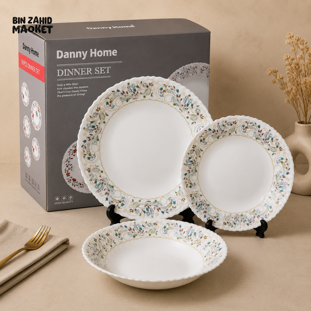 DANNY HOME 18 PCS FLORAL VINE DINNER SET