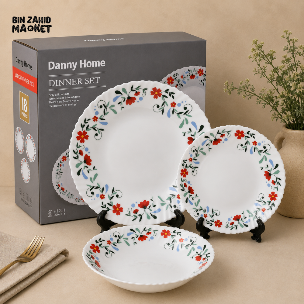DANNY HOME 18 PCS SCARLET BLOSSOM DINNER SET