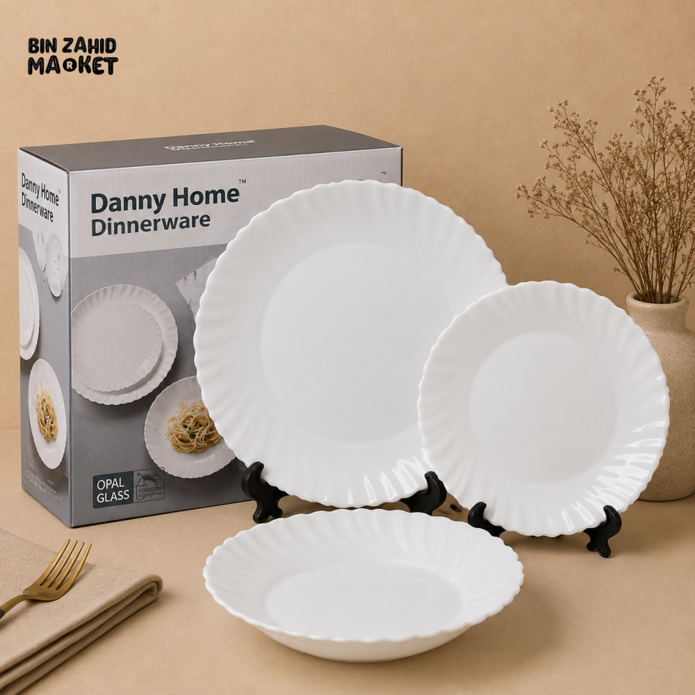 DANNY HOME 18 PCS SNOW WHITE DINNER SET