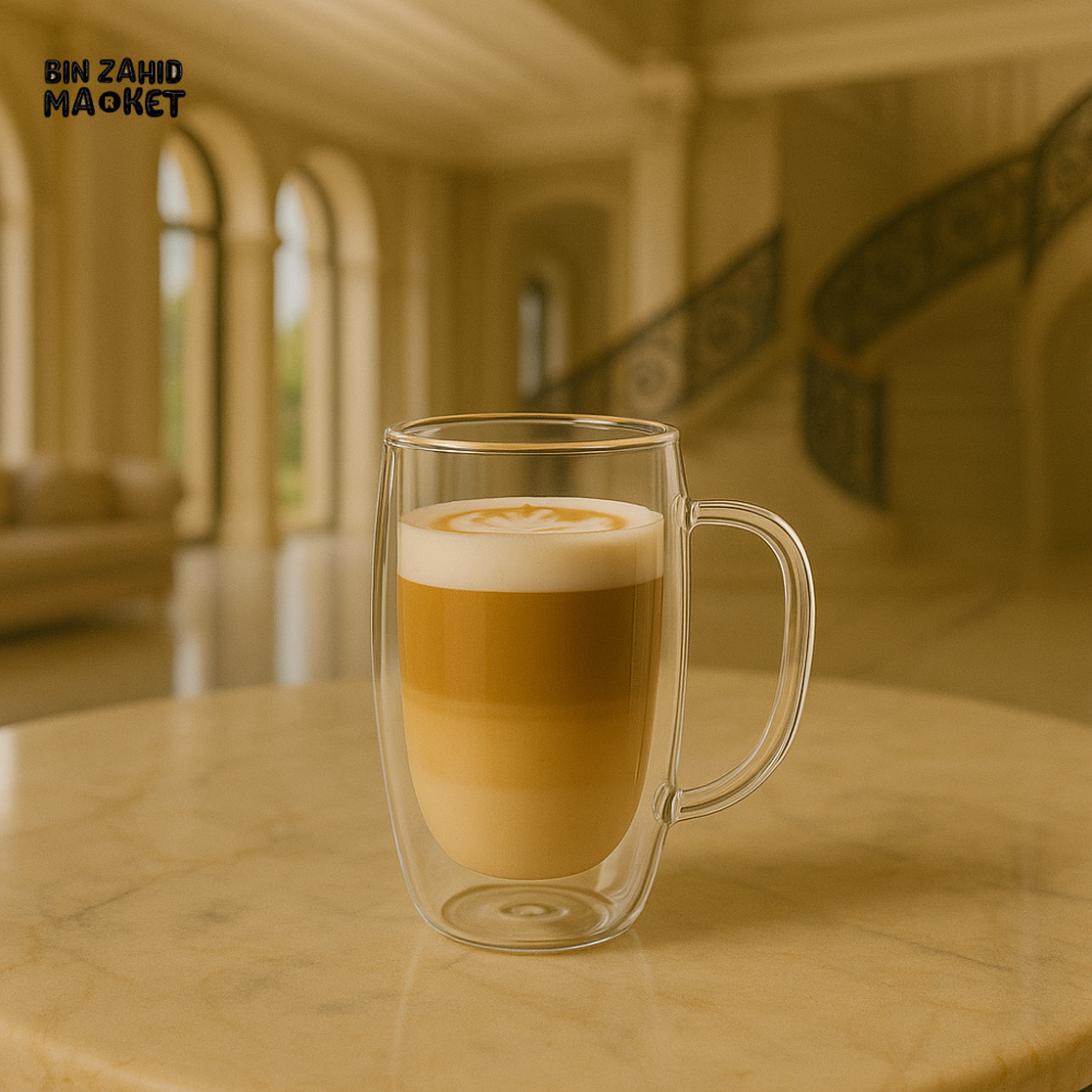 DANNY HOME 2 PIECE DOUBLE WALL LATTE GLASS MUG 300 ML DW02 07