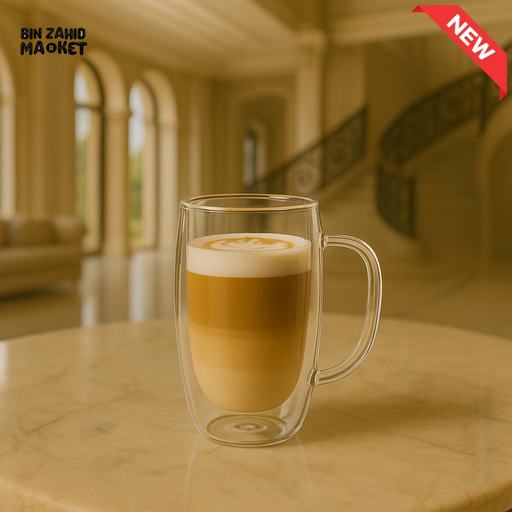 DANNY HOME 2 PIECE DOUBLE WALL LATTE GLASS MUG 300 ML DW02 07