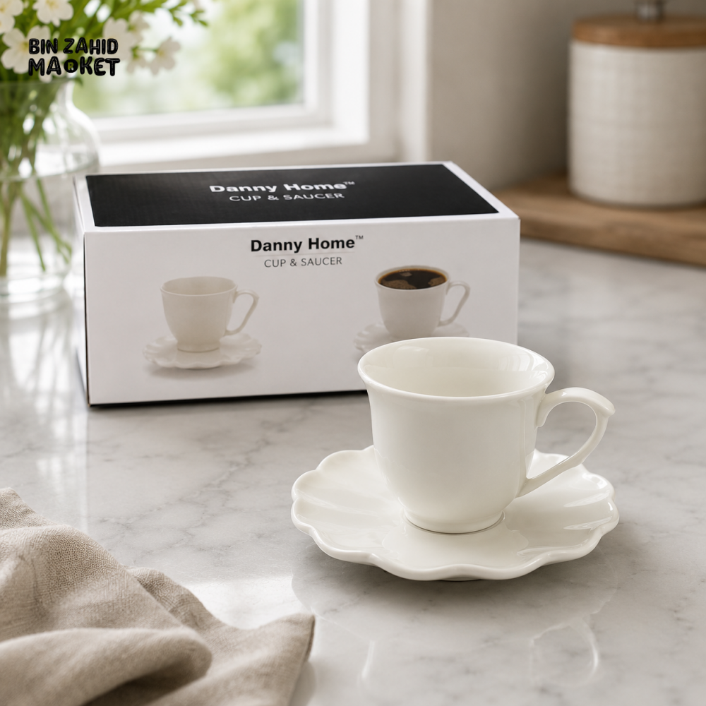 DANNY HOME 200ML 6 PCS CUP & SAUCER SET – BW26-137-5