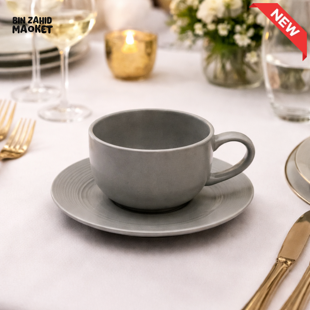 DANNY HOME 220ML CUP & SAUCER SET – 6 PIECE LUXURY CERAMIC TEA & COFFEE SET -C40-8 Brilliant Mugs