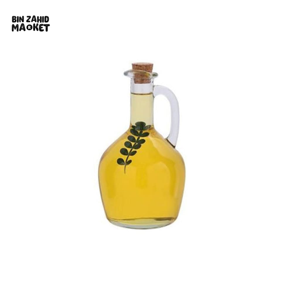 DANNY HOME 240ML OLIVE OIL GLASS BOTTLE – TRANSPARENT DECANTER WITH CORK LID & HANDLE FOR COOKING & POURING