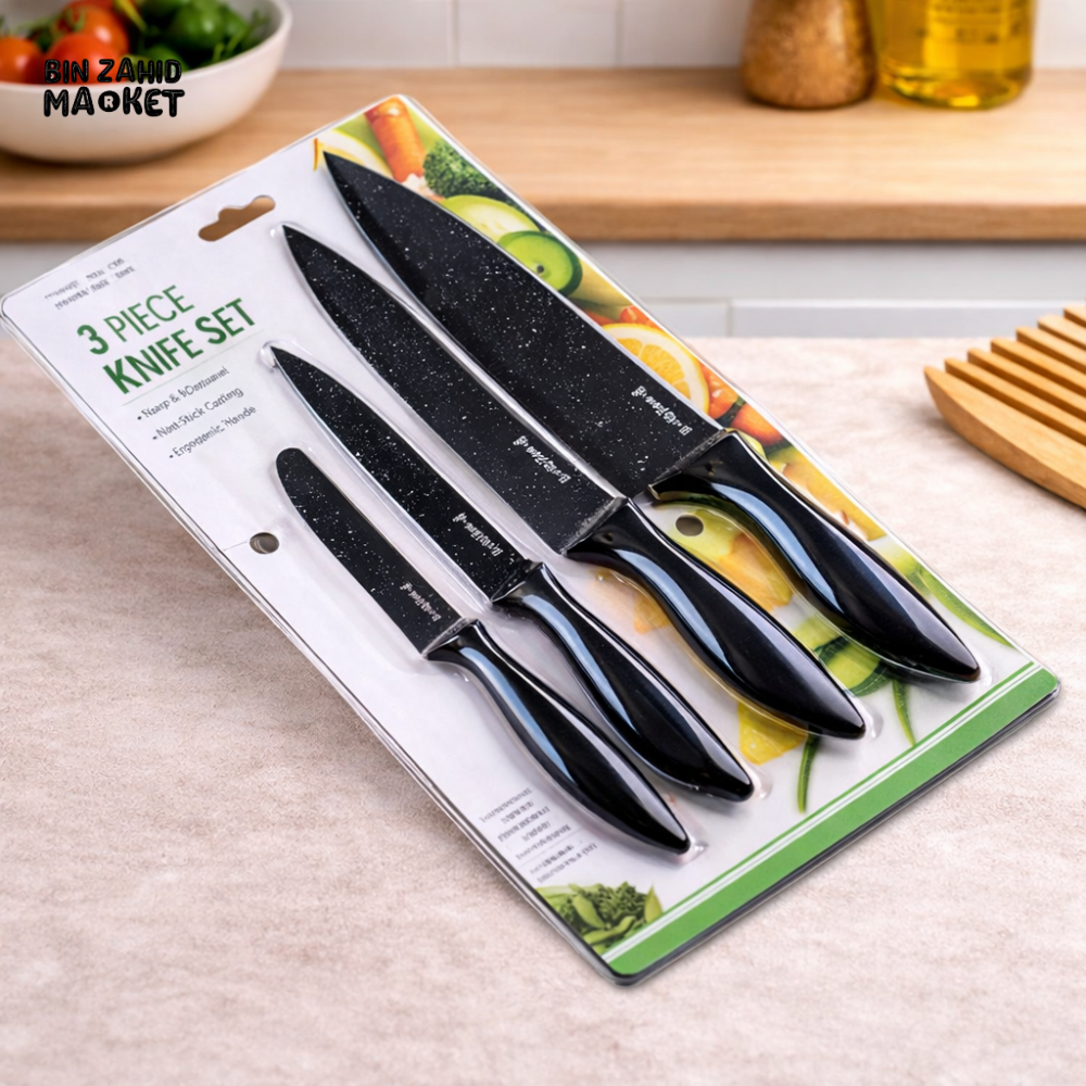 DANNY HOME 2PCS STAINLESS STEEL KITCHEN KNIFE SET – NON-STICK COATED SHARP CUTTING KNIVES DH3862