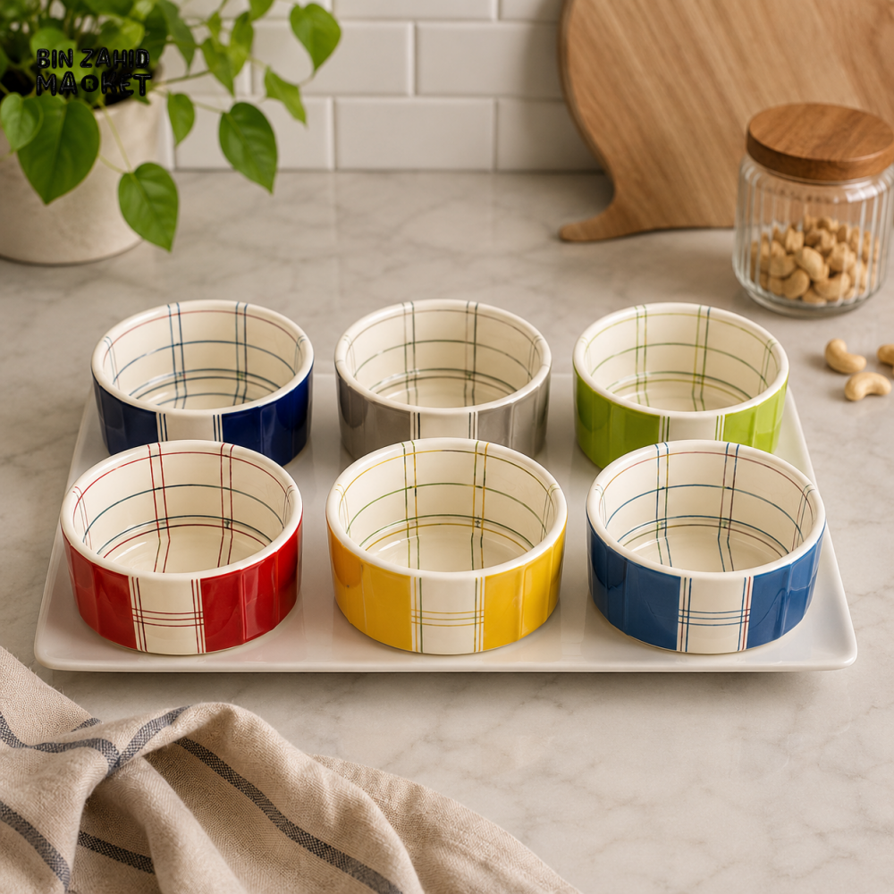DANNY HOME 3-PIECE PORCELAIN CAKE BOWL SET 4.25’’ ASSORTED COLORS SE-025
