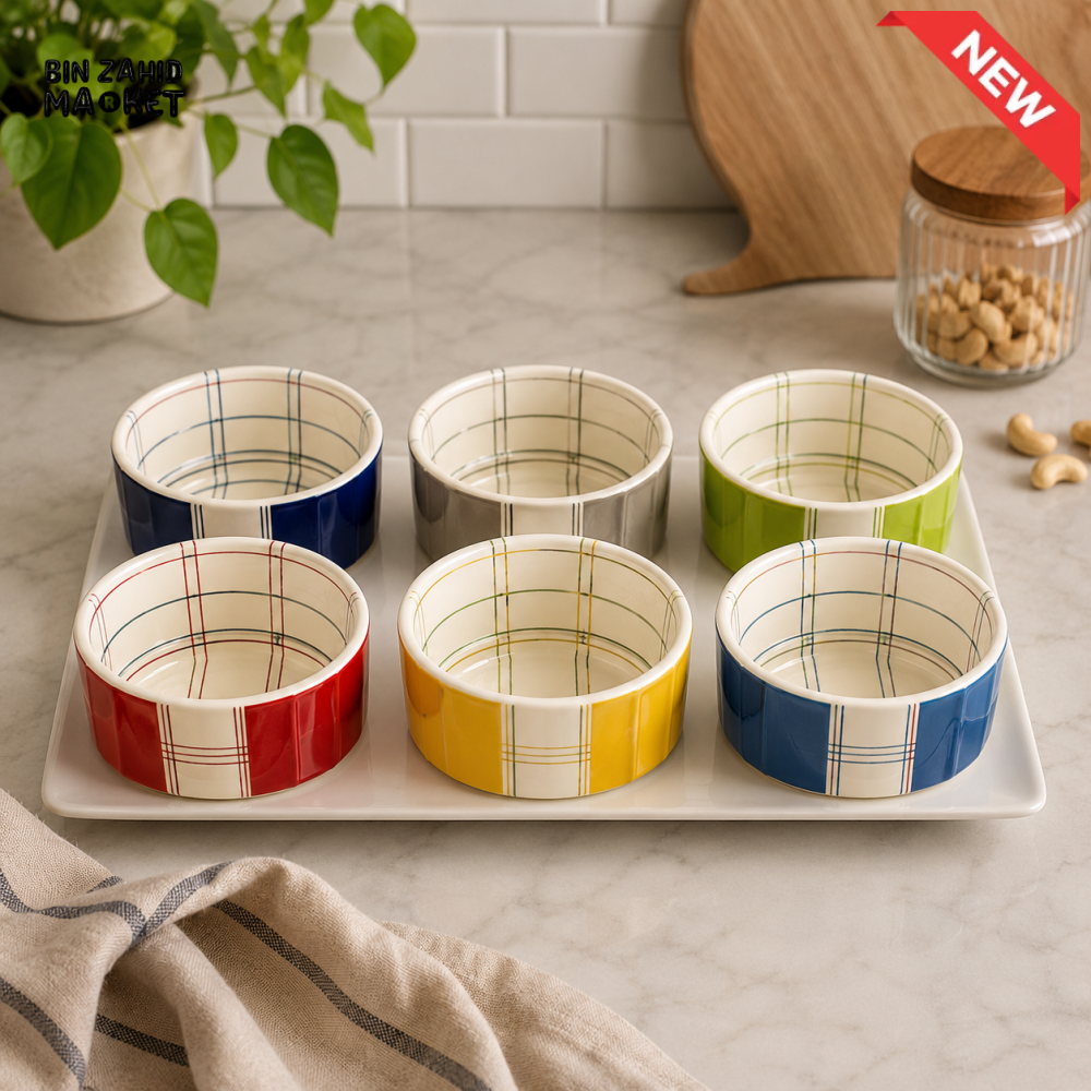 DANNY HOME 3-PIECE PORCELAIN CAKE BOWL SET 4.25’’ ASSORTED COLORS SE-025