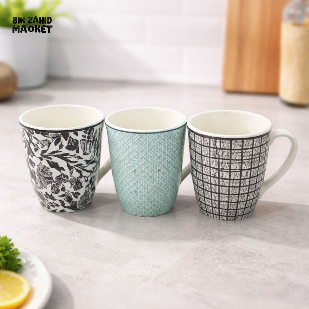 DANNY HOME 350ML CERAMIC MUG 14OZ PRINTED COFFEE TEA CUP SET 78-854828