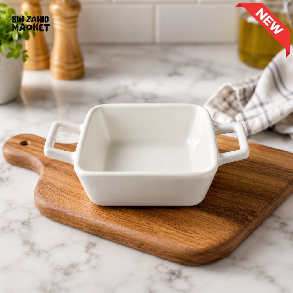 DANNY HOME 4.25’’ PORCELAIN SQUARE DISH WITH HANDLES – BW26-60
