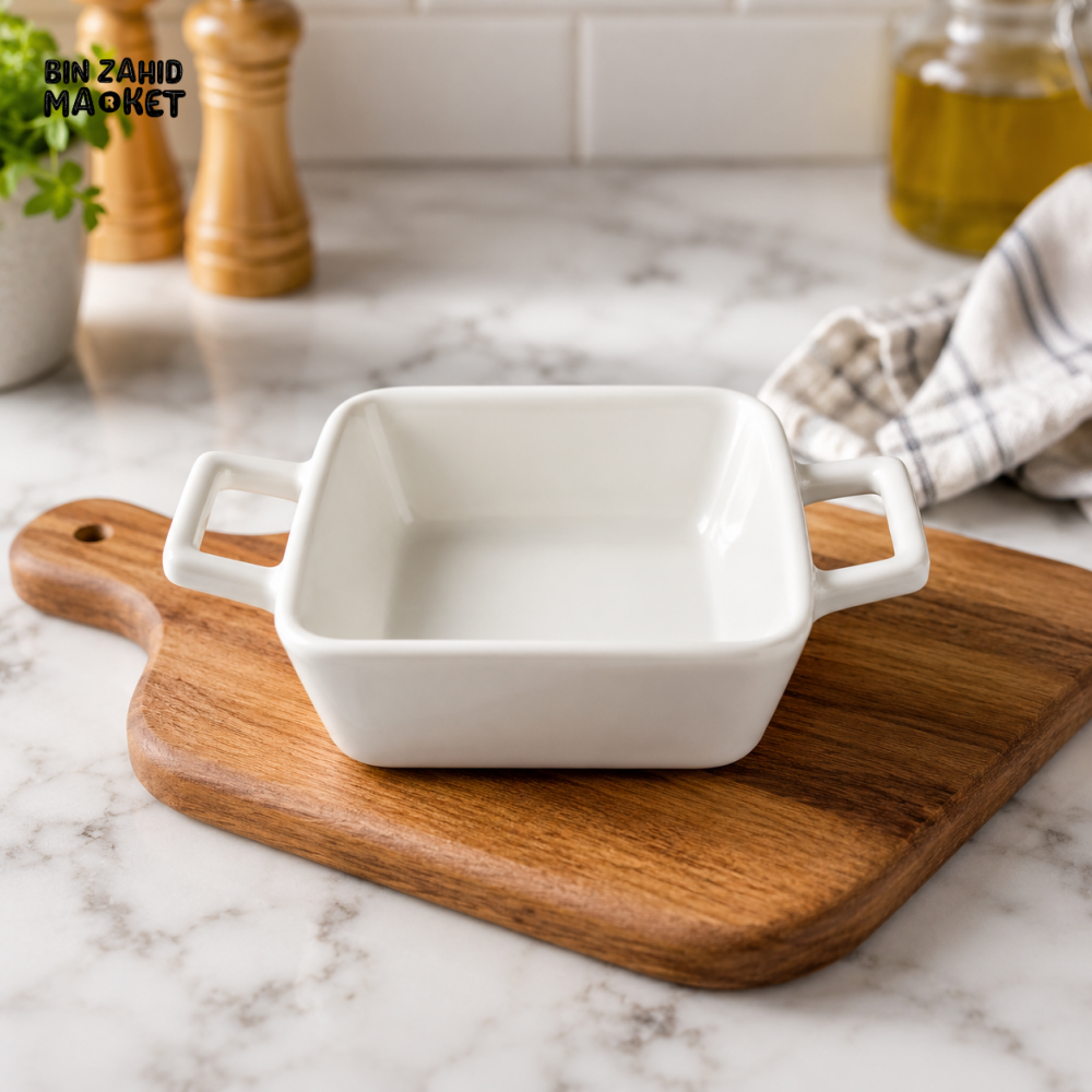 DANNY HOME 4.25’’ PORCELAIN SQUARE DISH WITH HANDLES – BW26-60