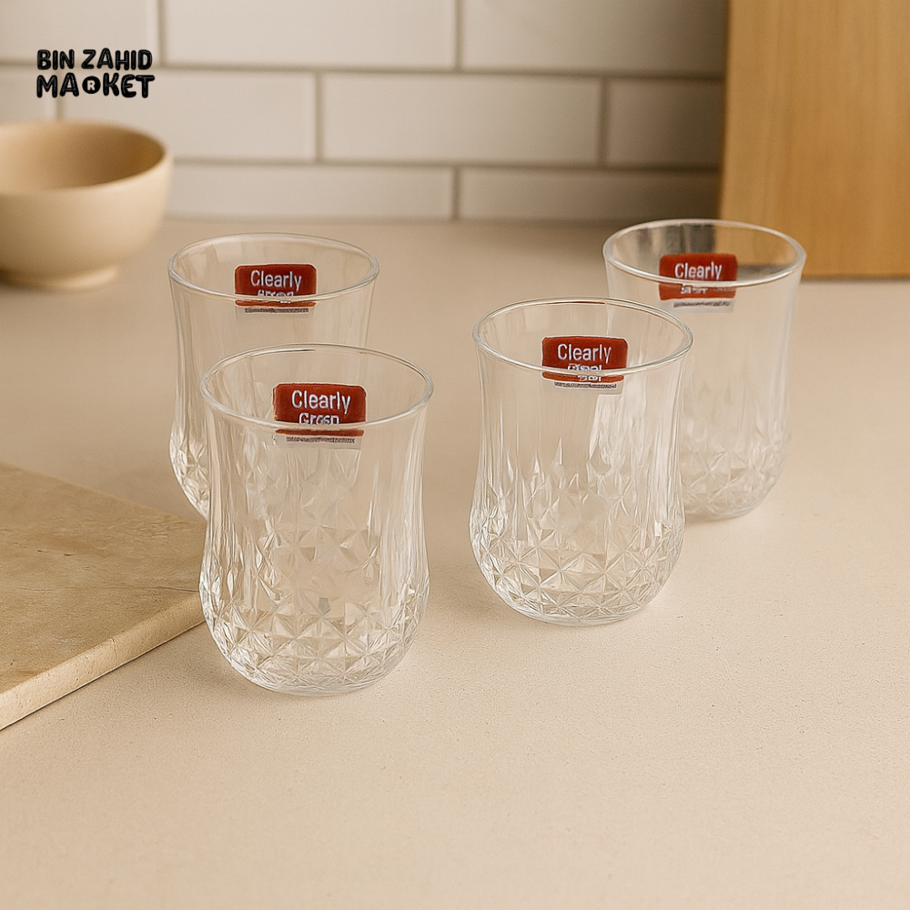 DANNY HOME 4 PIECE CRYSTAL DESIGN GLASS SET 1988 67