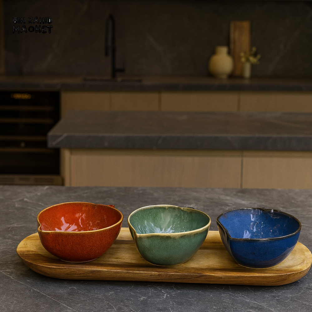 DANNY HOME 4 PIECE DESSERT DISH SET – 4.25" CERAMIC PLATES FOR SWEETS & SNACKS CZT21-57