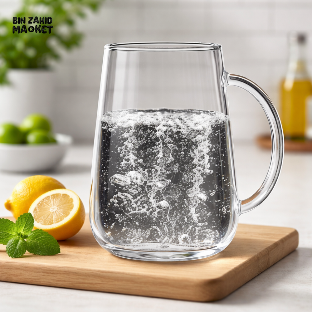 DANNY HOME 450ML HIGH BOROSILICATE GLASS CUP SET 2PCS DOUBLE WALL HEAT RESISTANT COFFEE TEA MUG WITH HANDLE XF003