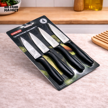 DANNY HOME 4PCS STAINLESS STEEL PARING KNIFE SET – SHARP PEELING & FRUIT CUTTING KNIVES 21CM DH3616