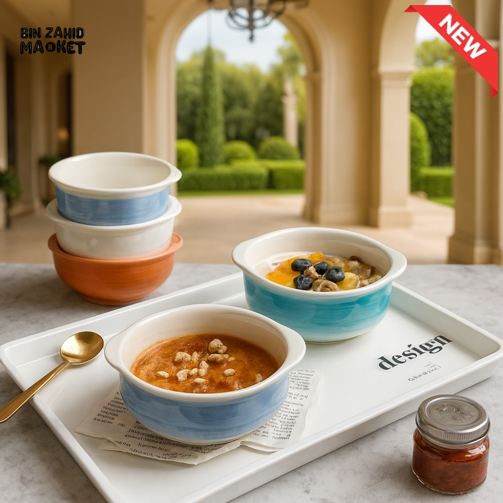 DANNY HOME 6 PIECE CERAMIC BOWL SET – MULTICOLOR SOUP & SNACK BOWLS FOR SERVING AND DINING CP2005