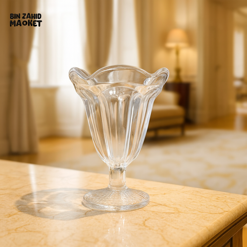 DANNY HOME 6-PIECE GLASS SET – 230ML CLEAR DESSERT & BEVERAGE CUPS, ELEGANT TABLEWARE COLLECTION