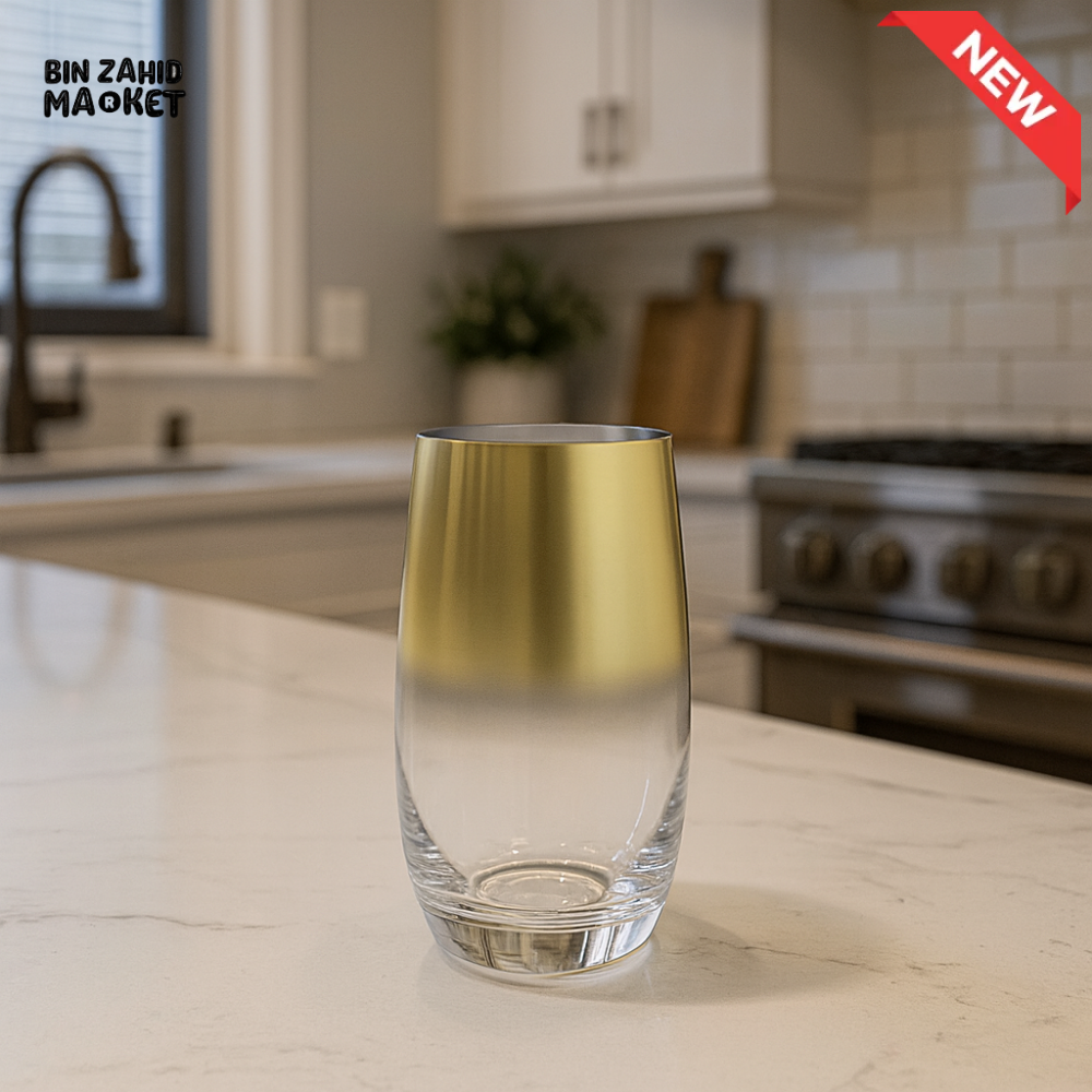 DANNY HOME 6 PIECE GOLD RIM TALL TRANSPARENT GLASS - CB14-08