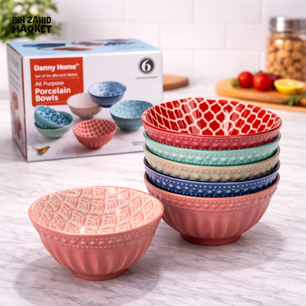 DANNY HOME 6 PIECE PORCELAIN BOWL SET 6 INCH - Bowls