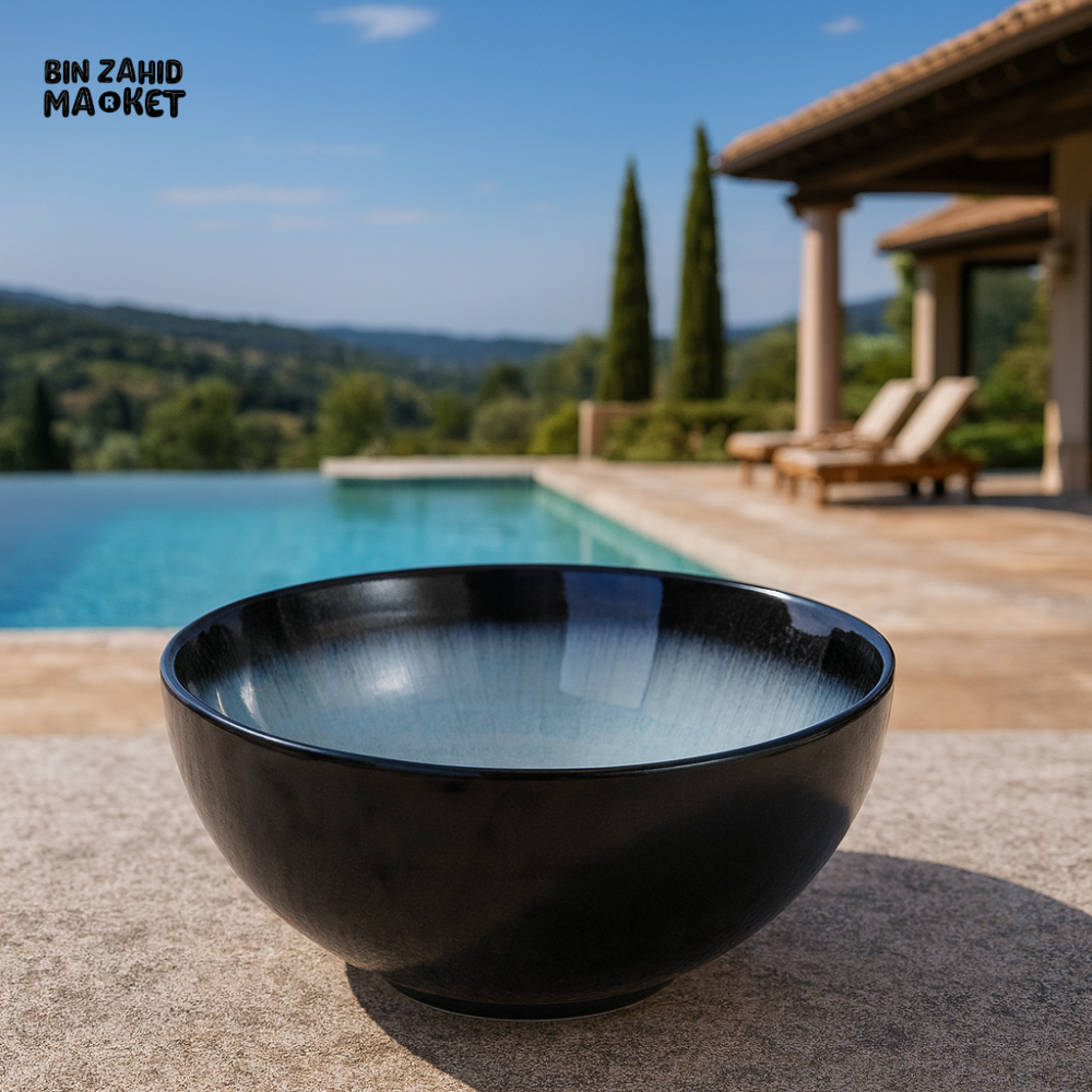 DANNY HOME BLACK CERAMIC BOWL 400ML T26 09