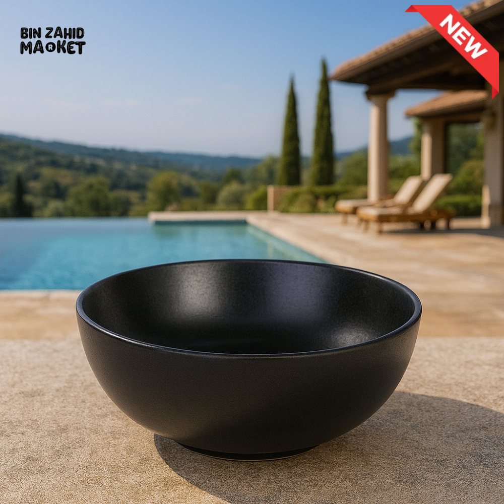 DANNY HOME BLACK CERAMIC SALAD BOWL T29 06