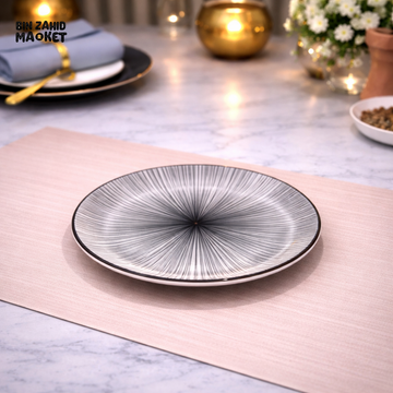 DANNY HOME BLACK RADIANT CERAMIC DINNER PLATE 21.6CM - Plates