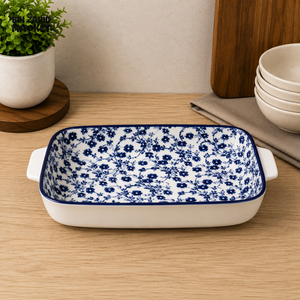 DANNY HOME BLUE CHINTZ BAKING DISH - 17 INCHES