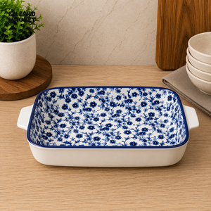 DANNY HOME BLUE CHINTZ BAKING DISH - 9 INCHES