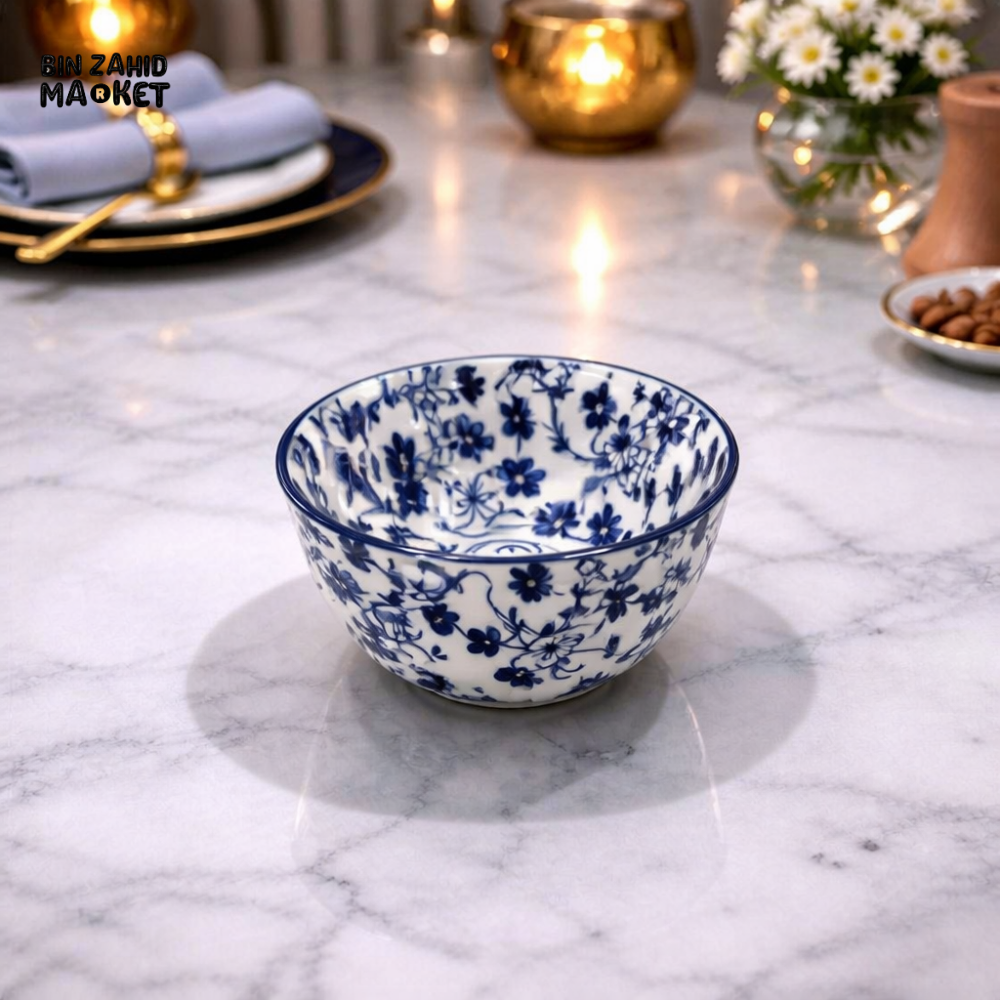 DANNY HOME BLUE CHINTZ CERAMIC MINI BOWL 8.75 INCHES - Bowls