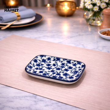 DANNY HOME BLUE CHINTZ MINI DESSERT PLATE - 5.8 INCHES - Plates