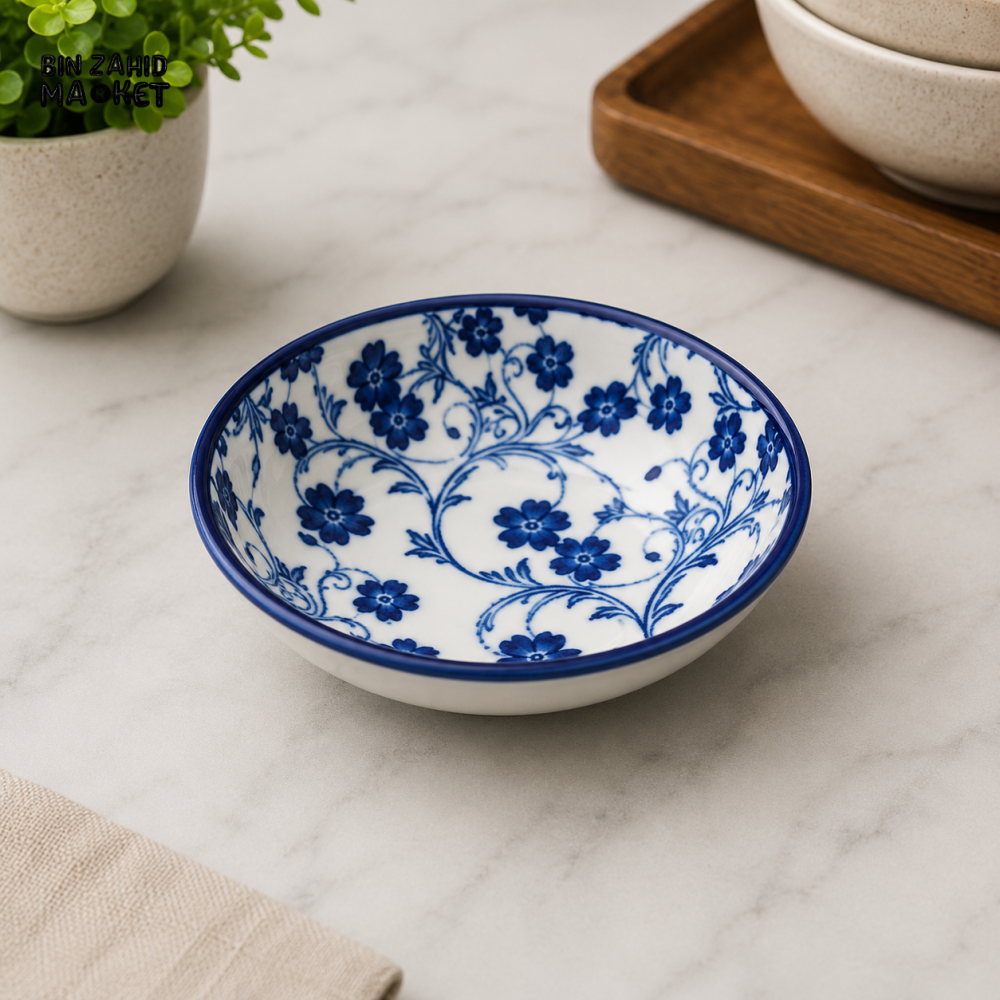 DANNY HOME BLUE CHINTZ SERVING BOWL - 3.87 INCHES
