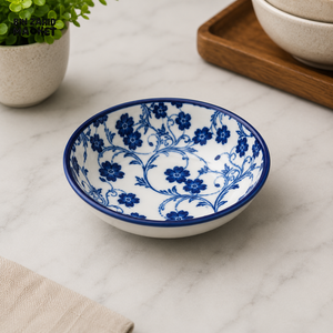 DANNY HOME BLUE CHINTZ SERVING BOWL - 3.87 INCHES